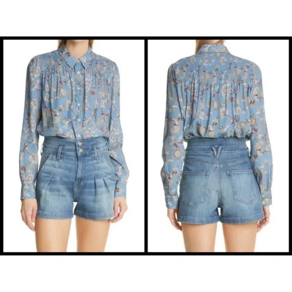 VERONICA BEARD ($395) Dazed Floral Shirt Tops